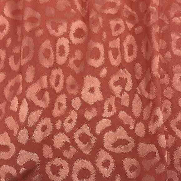 JODIFL Size M Pink One Shoulder Bow Tie Satin Blouse Animal Print NWT - Picture 7 of 12